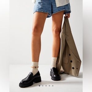 Free People Lyra Lug Sole Loafer - Black 37.5